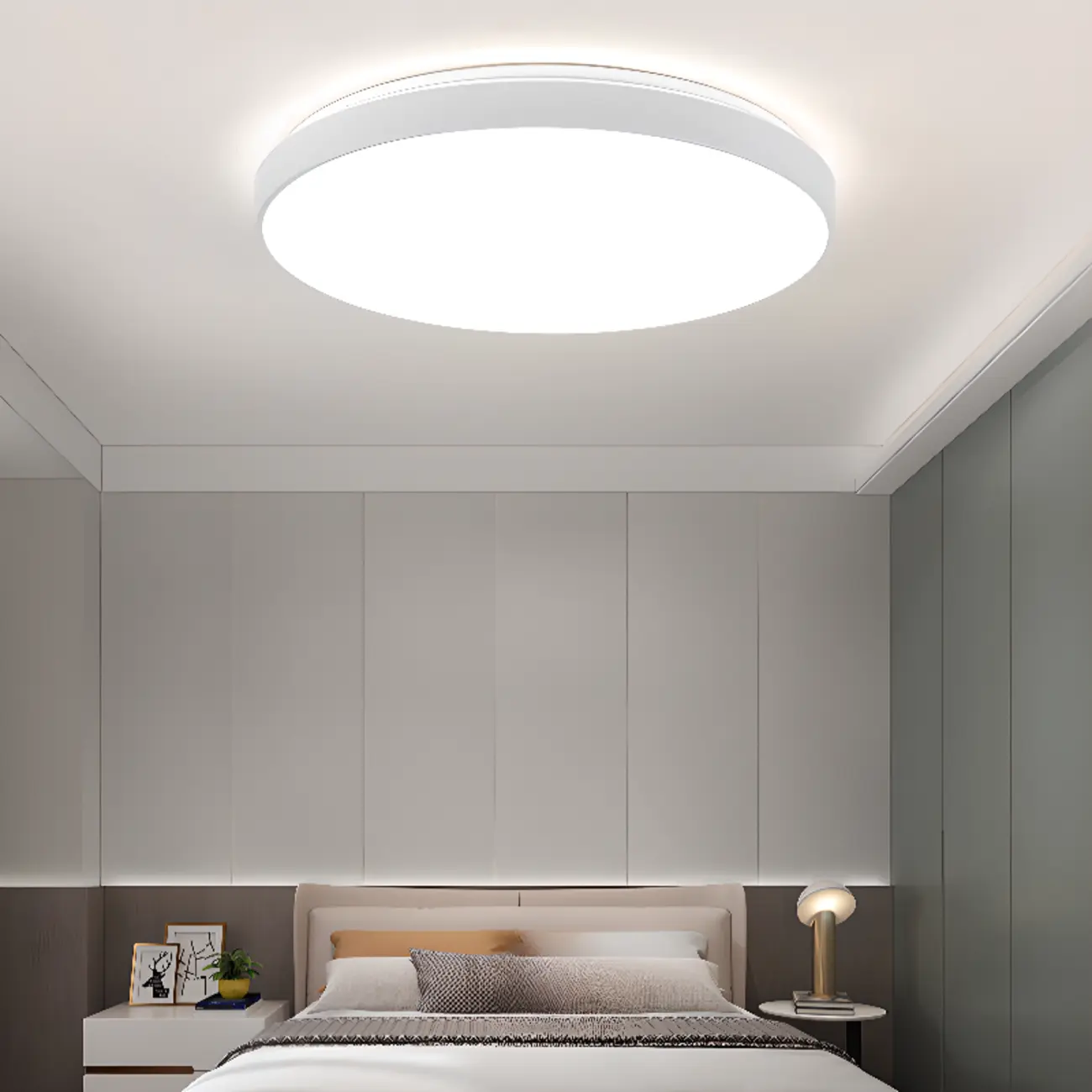 Stylish Circular Acrylic Flush Ceiling Light in Multi Dimming