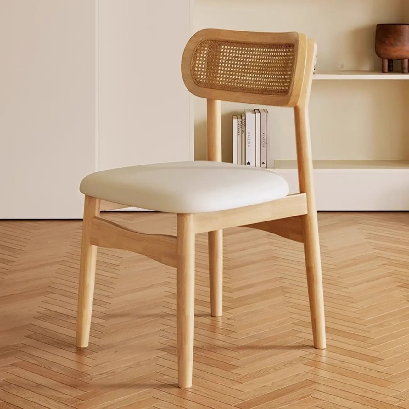 Soft Retro Upholstered Faux Leather Dining Chair