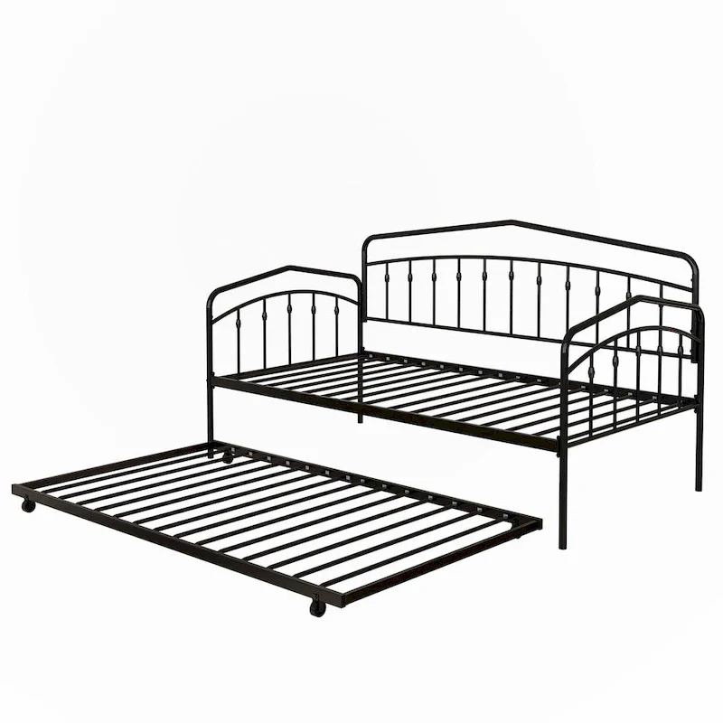 twin daybed with twin trundle, Black