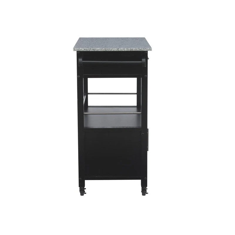 Barbara Rolling Mobile Kitchen Cart with Granite Top