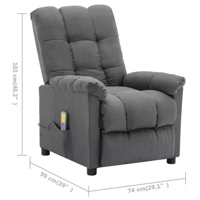 vidaXL Electric Massage Chair Dark grey