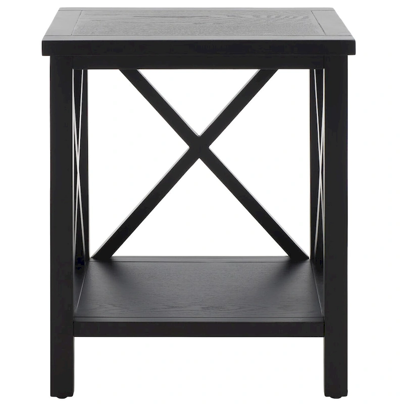 SAFAVIEH Yasumi White Cross Back End Table - 18.1  x 13.4  x 21.5  - 18Wx13Dx22H
