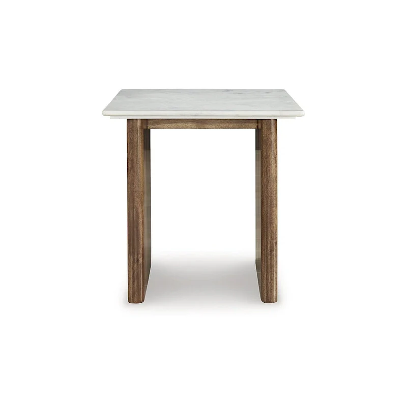 Light Brown/White End Table - 23.13W x 23.13D x 22.63H