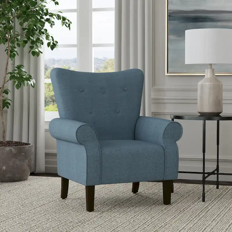 HomePop Rolled Arm Accent Chair
