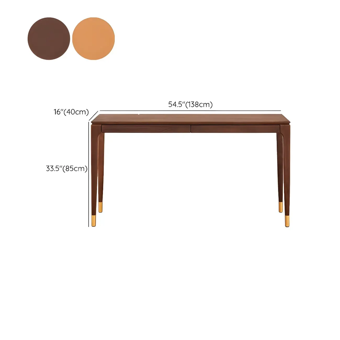 Natural Wood Entryway Console Table with Drawers