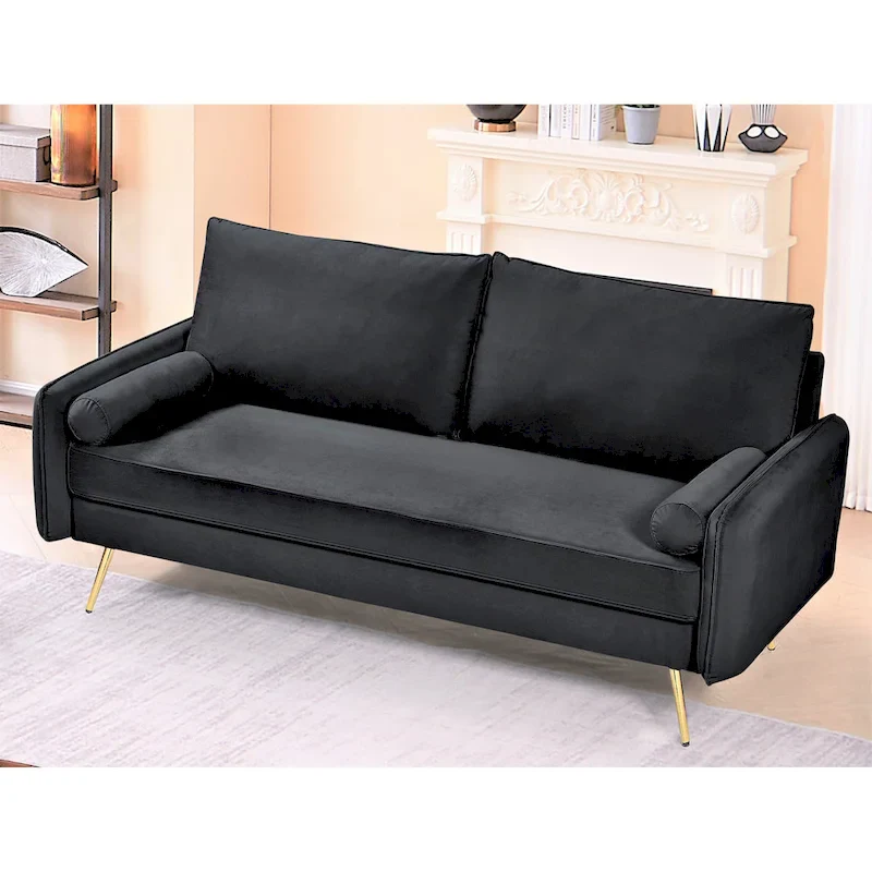 Villeda 70W Polyester Square Arms Sofa