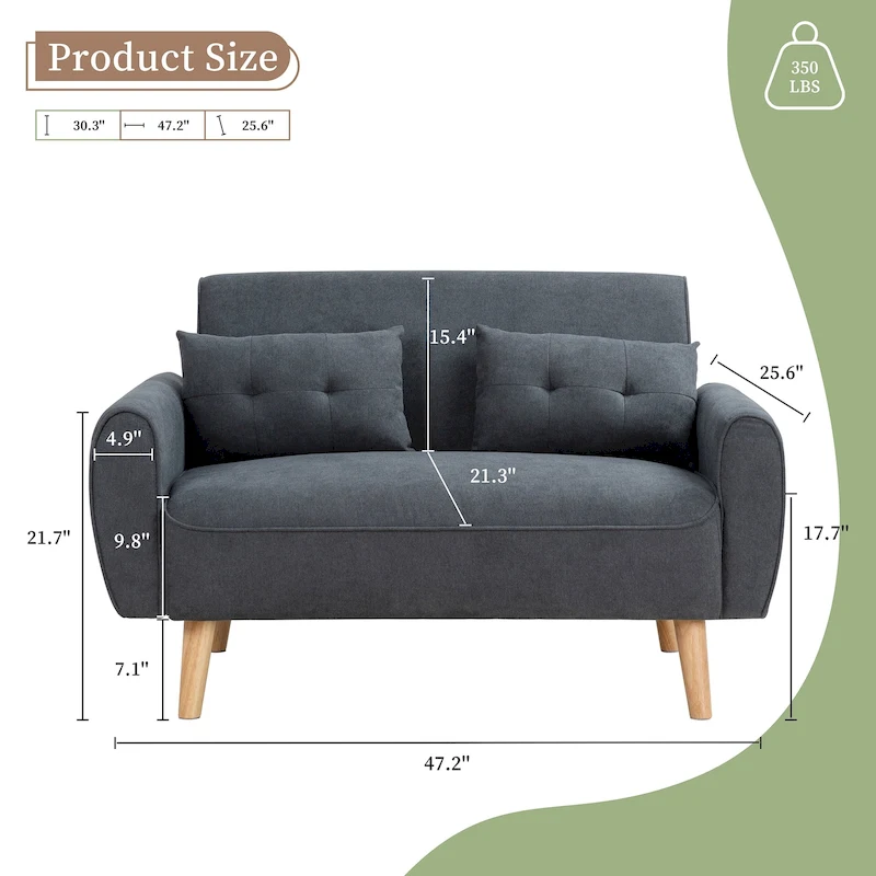 Futzca 47 Modern Loveseat Sofa