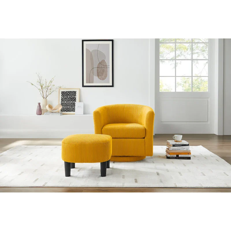 26.38 Swivel Arm Chair with Ottoman