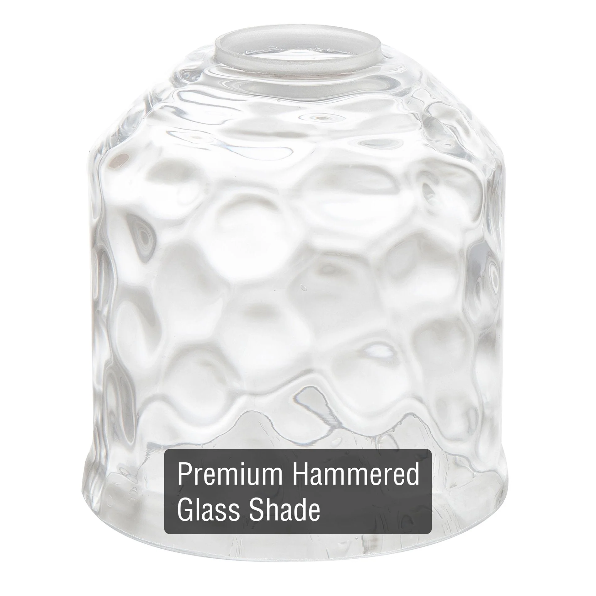 5 Clear Water Glass Shades / Replacement Glass for pendant lights and bathroom lights, 2-Pack