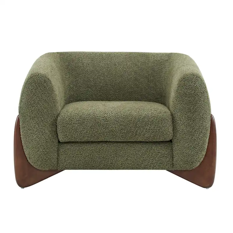 Tina Modern Upholstered Boucle Arm Club Chair by Christopher Knight Home