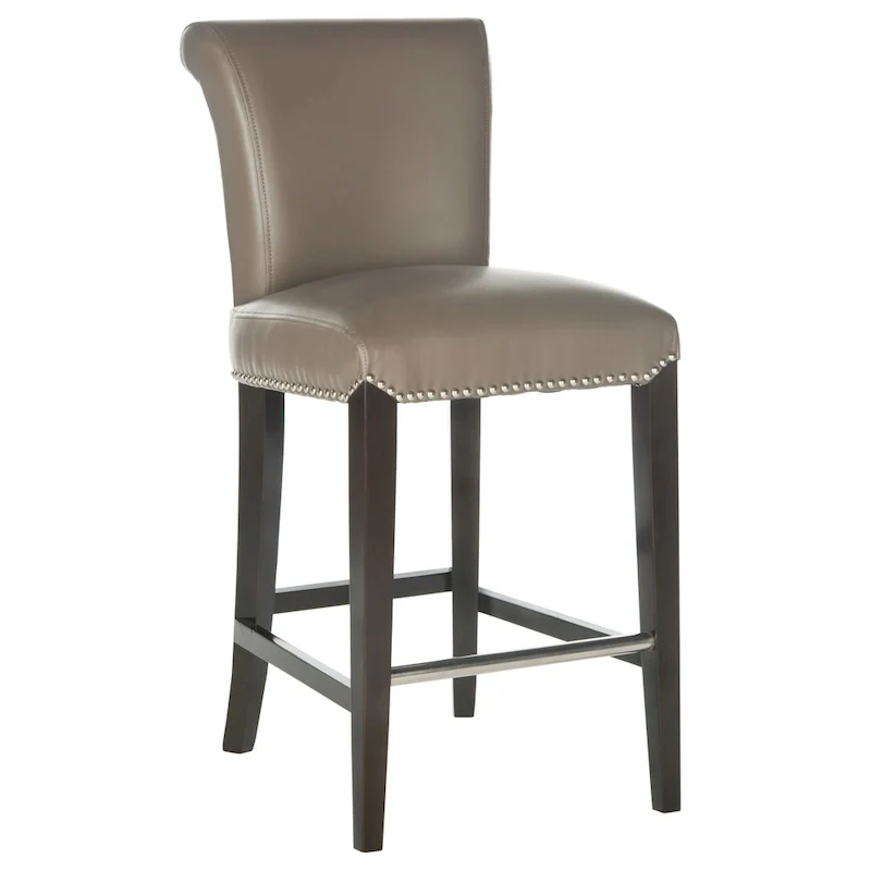 Black Faux Leather 23-inch Counter Stool - 18.7 W x 23 D x 36.4 H - 19Wx23Dx36H