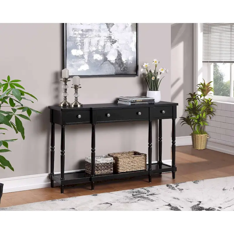3 Drawer Console Table with Shelf