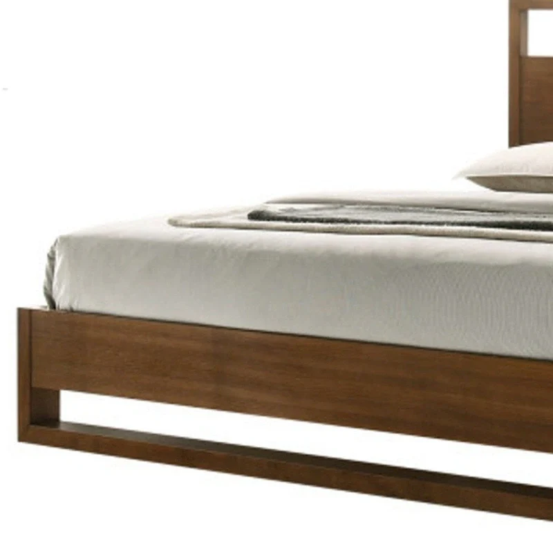 Brown Wood Queen Bed Frame