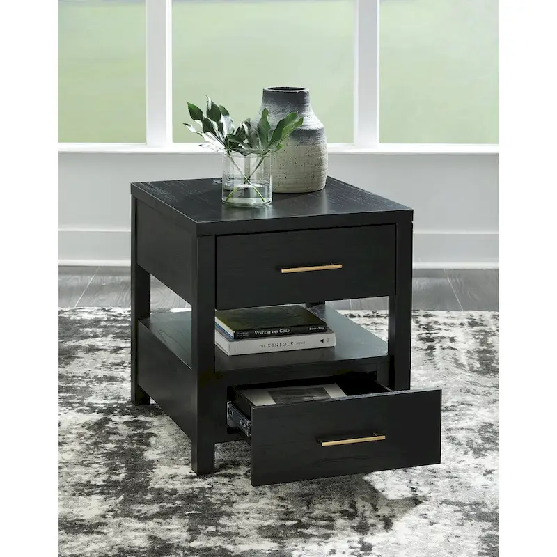 Signature Design by Ashley Winbardi Black End Table - 22W x 24D x 24H