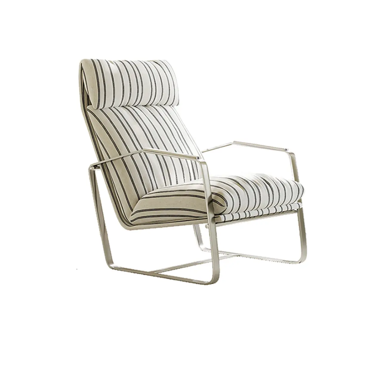 Modern Chenille High-Back Accent Chair With Arms