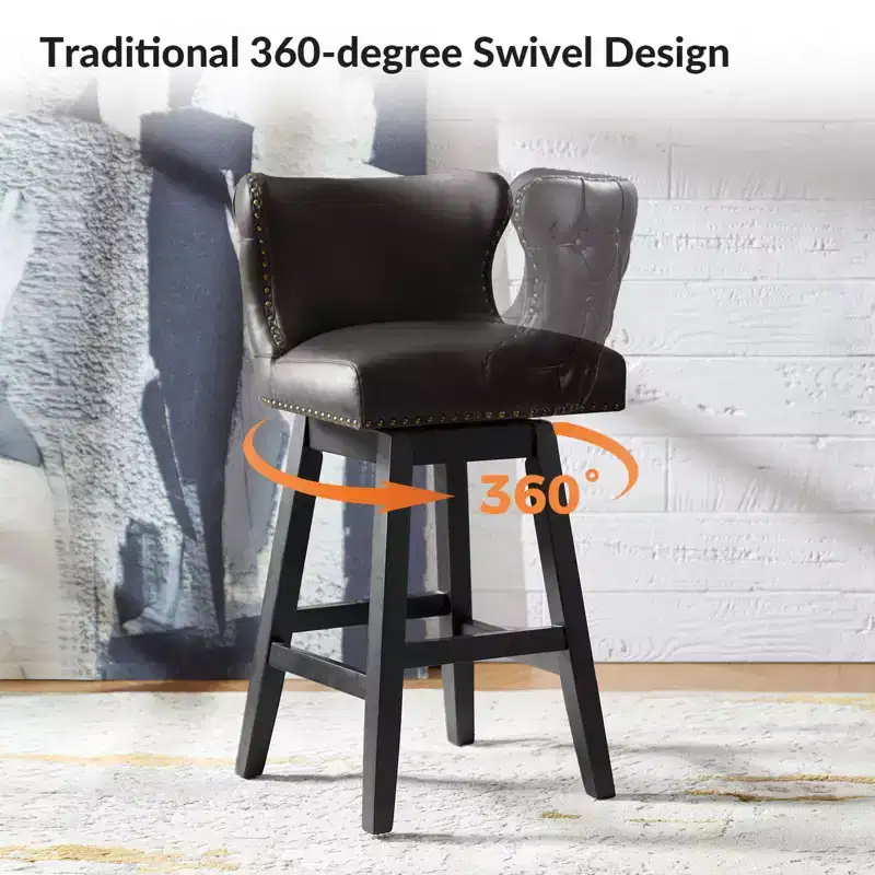 Johannes Swivel Bar & Counter Stool Set of 2|HULALA HOME