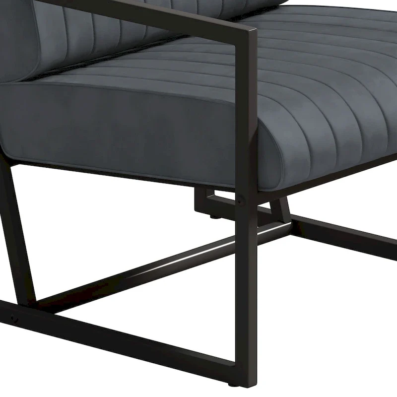 PU Leather Feature Armchair with Thick Padded Backrest