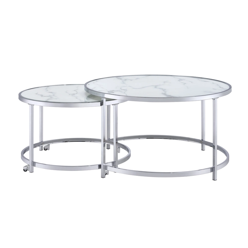 Steve Silver Realm Round 2 Piece Nesting Coffee Table