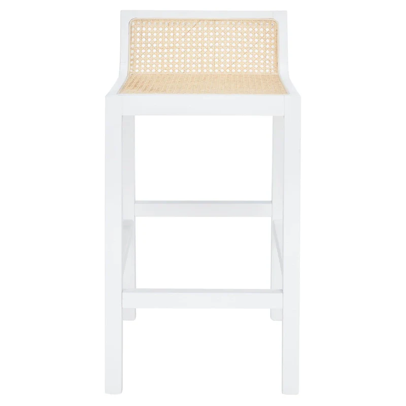 Natural Cane Low Back Counter Stool