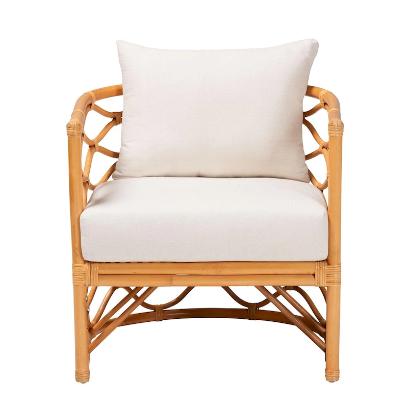 Acelynn Bohemian Light Honey Rattan Arm Chair