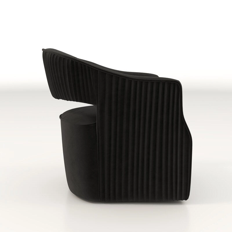 SEYNAR Modern Glam Velvet 360 Degree Swivel Open-Back Accent Armchair Set of 2