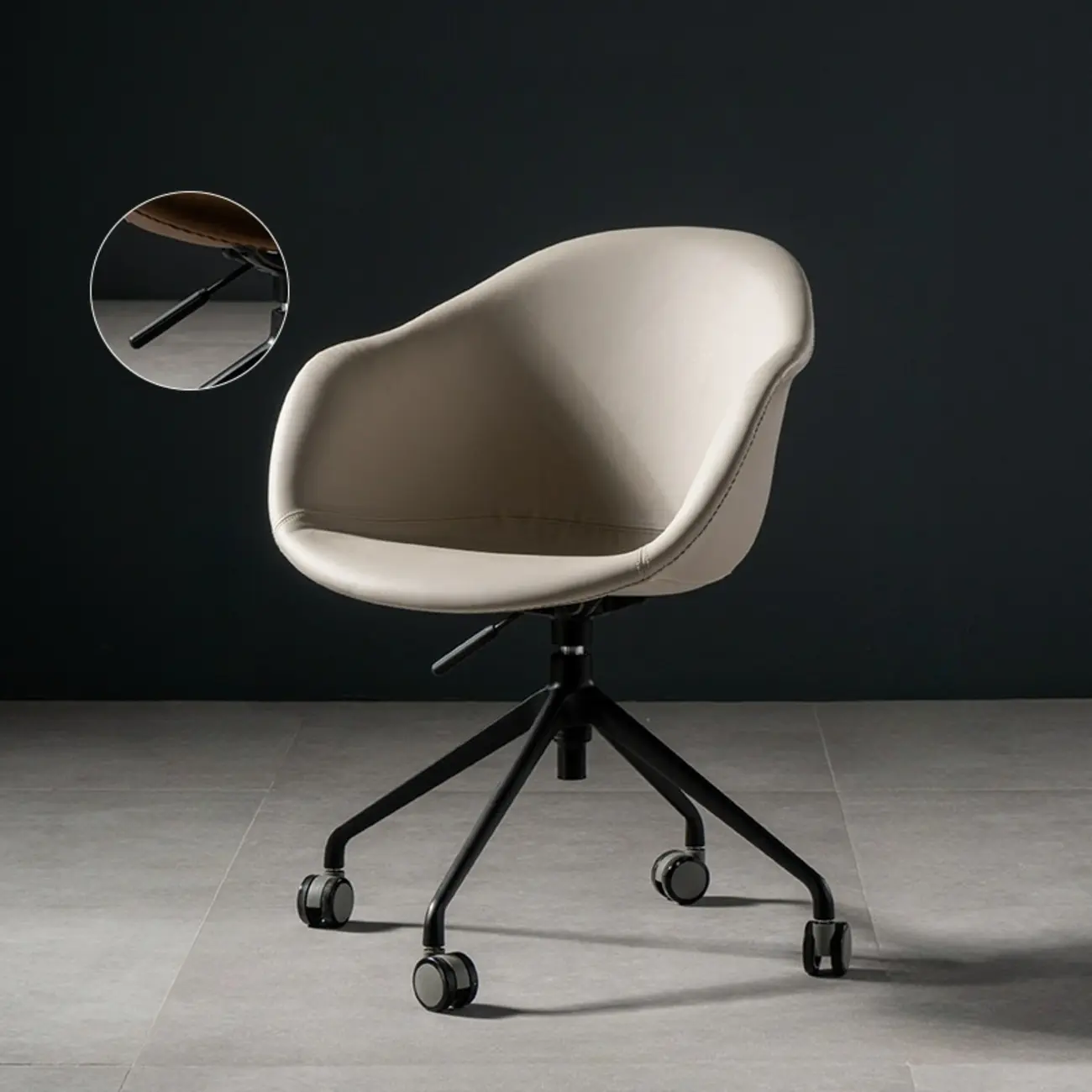 Simple Brown Adjustable Swivel Office Chair