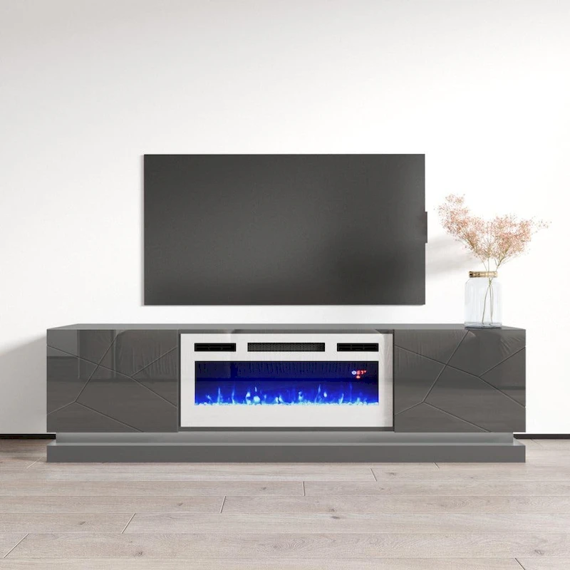 Shu WH-EF Electric Fireplace 71  TV Stand