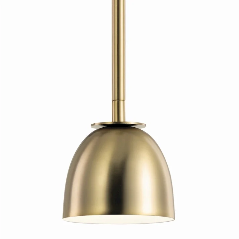 Kichler Baland 4 Inch 1 Light Mini Pendant in Brushed Natural Brass