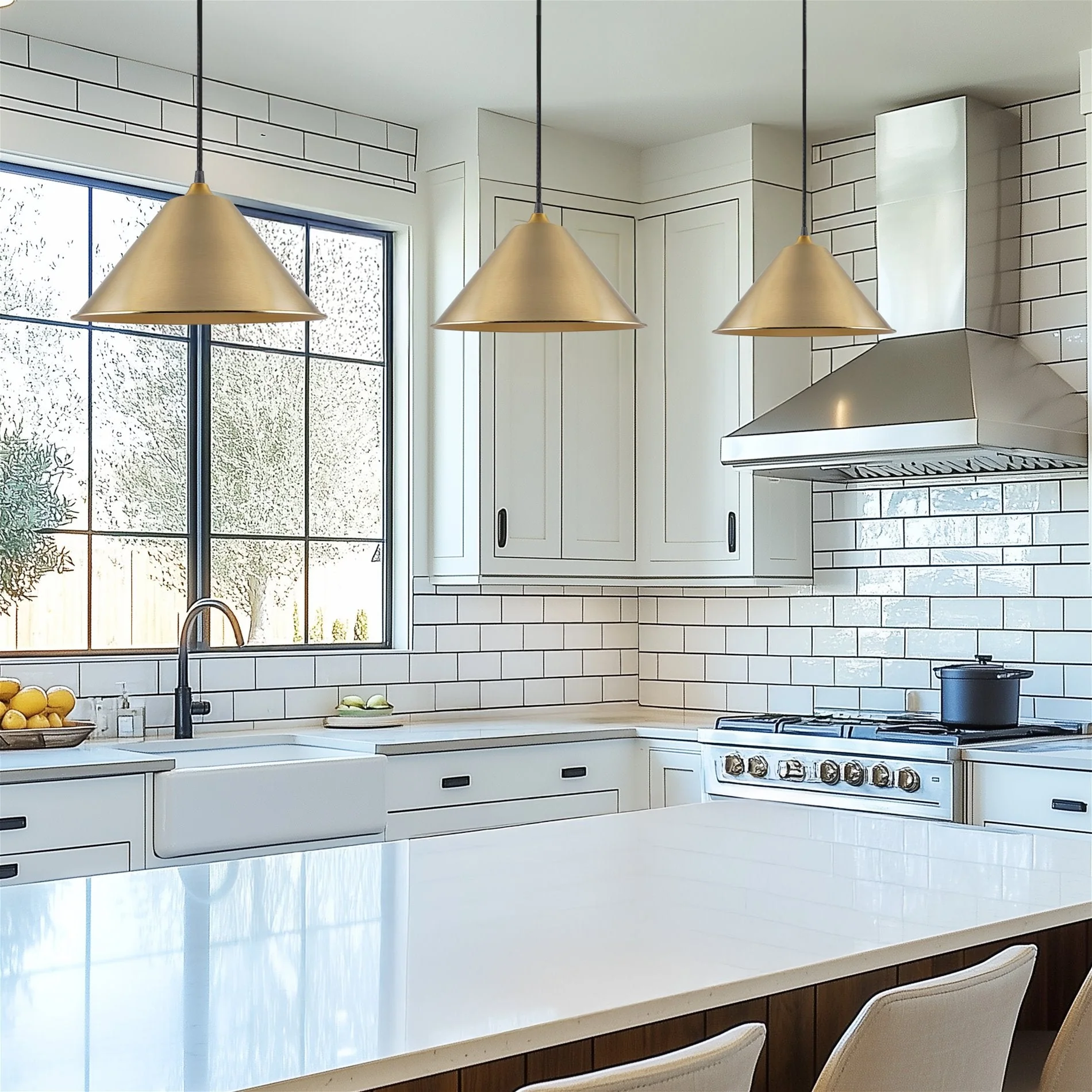 14 Industrial Metal Cone Replacement Shades, 3-Pack