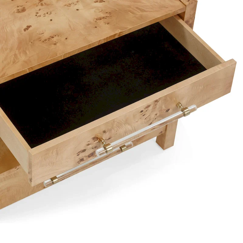 Wooden Two-Drawer Nightstand