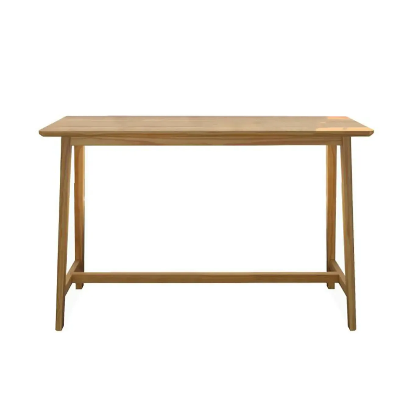 Natural Finish Wooden Bar Set with Table and Stools