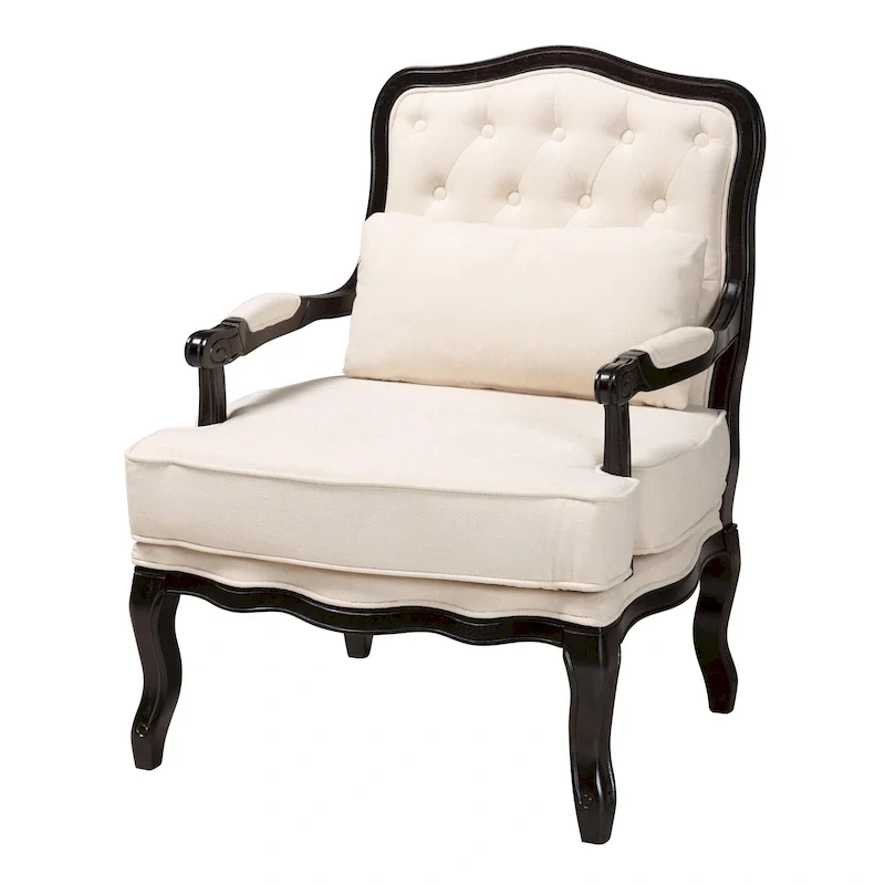 Andre Traditional Wood Accent Chair
