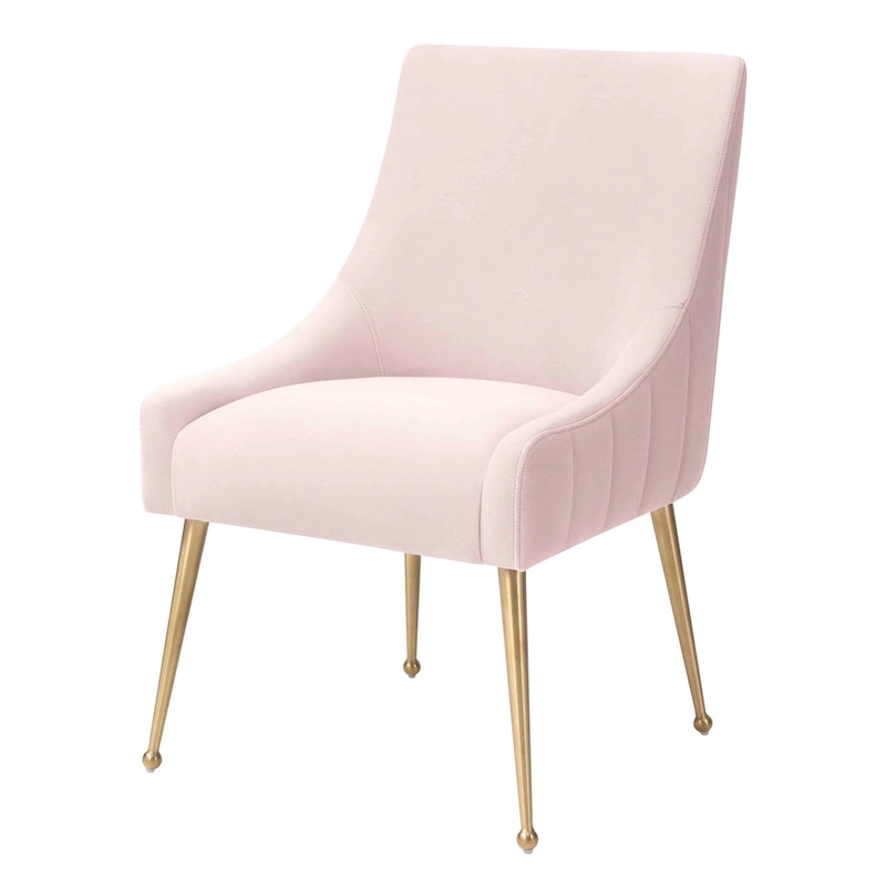 Irina Dining Chair Velvet Side Chair with Stainless Steel Leg
