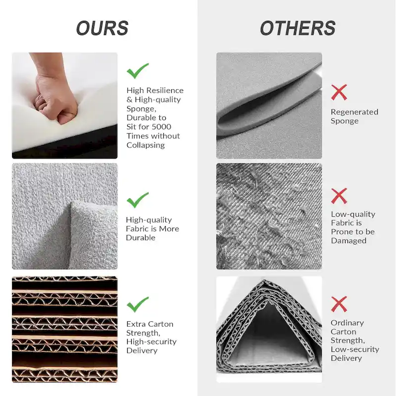 Volkhard 80.5  Modern Slipcovered Sofa With Removable Back Cushion By HULALA HOME