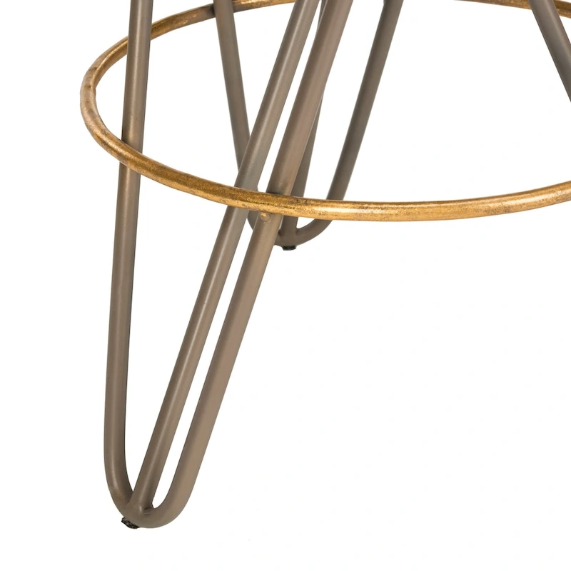 SAFAVIEH Elissa 30 Inch Gold Leaf Bar Stool - 18  x 18  x 30  - 18Wx18Dx30H