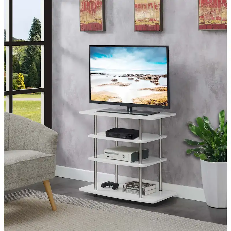 Convenience Concepts Designs2Go No Tools 4 Tier Highboy TV Stand