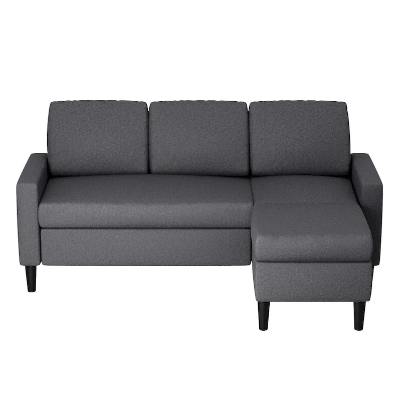 Futzca 74 Convertible Sectional Sofa Couch, Small L-Shaped Sofa