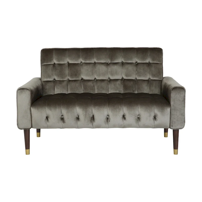 Harnett Tufted Velvet Tapered Leg Loveseat by Christopher Knight Home