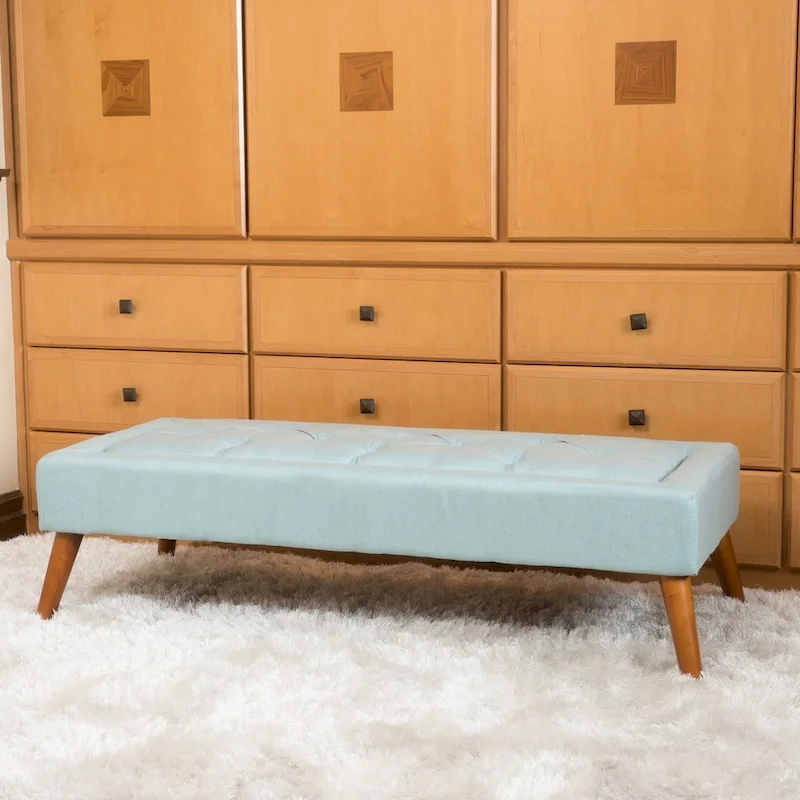 Williams Tufted Fabric Ottoman Bench by Christopher Knight Home