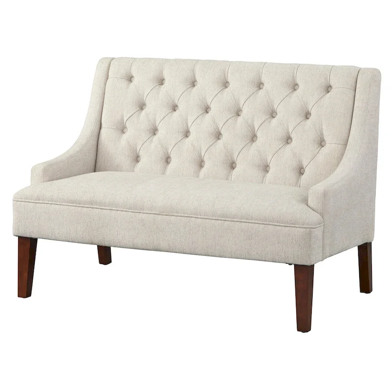 Pearl / Blue / Linen / Emerald Green / Grey Mid-Century Loveseat, 2-Seater
