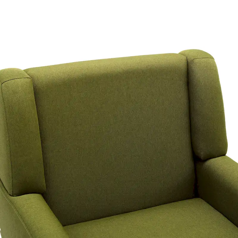 Linen Upholstered Accent Chair Wingback Armchair Set of 2