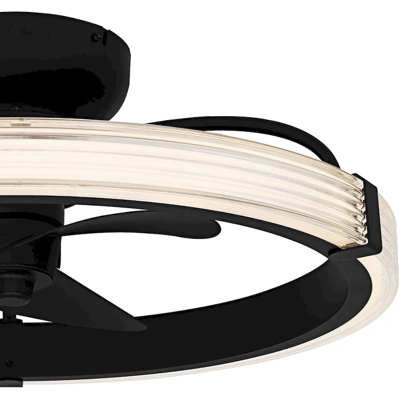 Elrod Integrated LED Matte Black Ceiling Fan Light