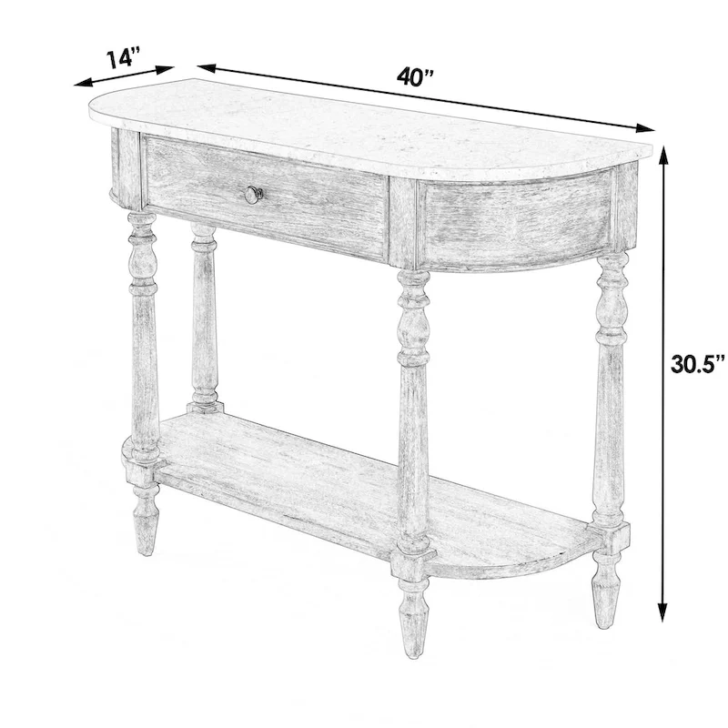 Butler Danielle Marble Console Table