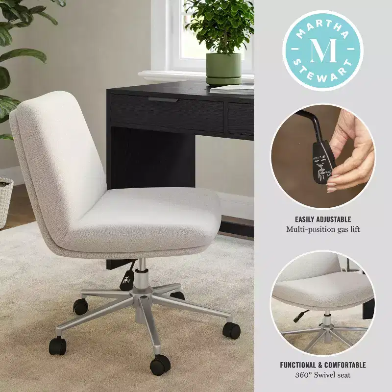Martha Stewart Eloise Upholstered Office Chair