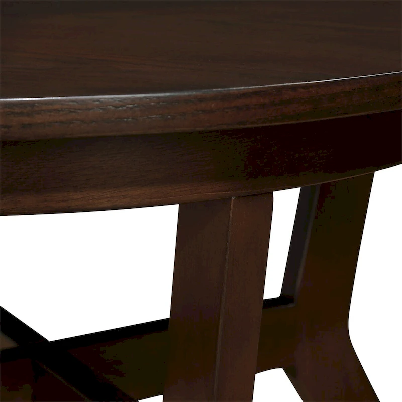 Mid Century Farmhouse Circle Wooden Coffee Tables