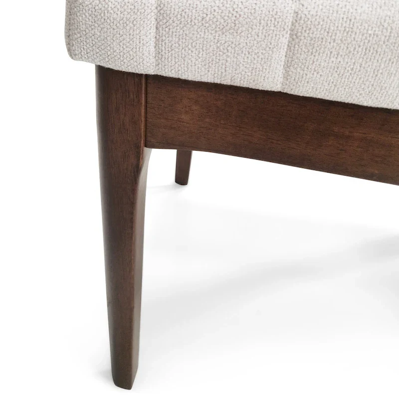 Mid-Century Modern Channel Stitch Dining Chairs - Set of 2