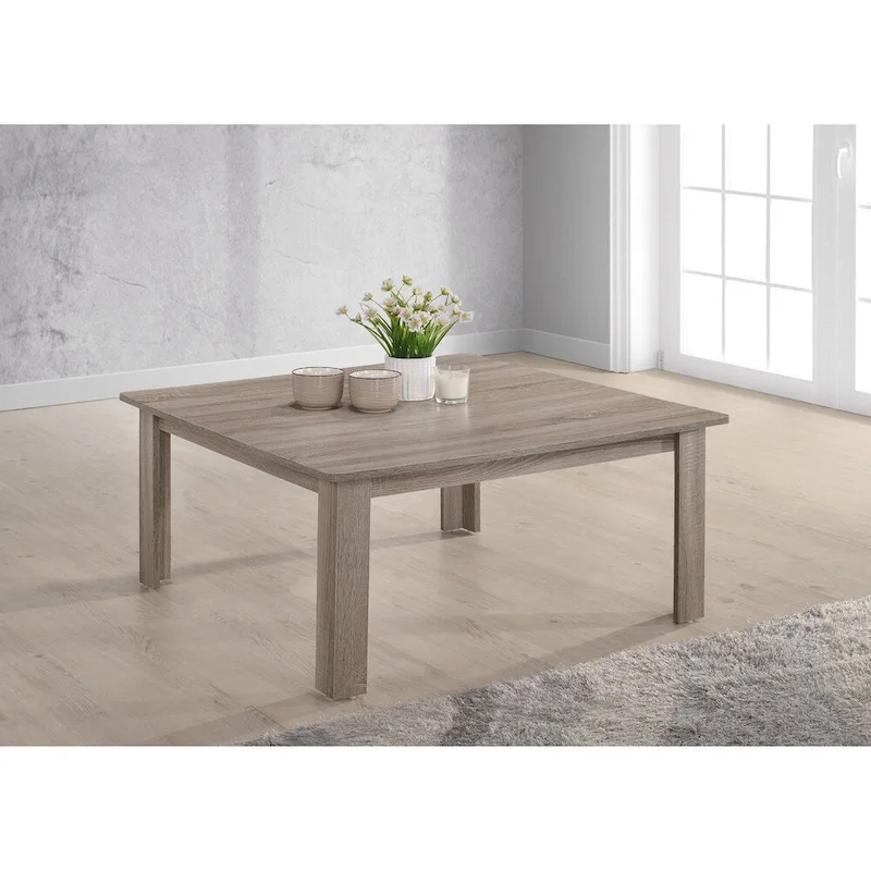 The Gray Barn Glendeer Taupe Distressed Square Cocktail Table