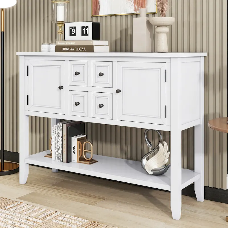 Buffet Sideboard Console Table with Bottom Shelf