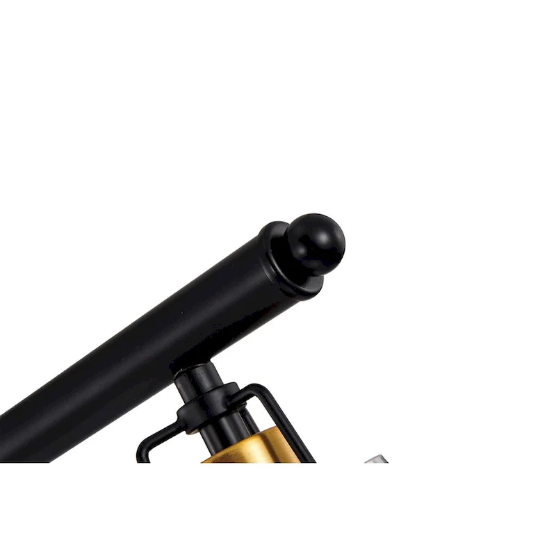 Black and Antique Gold 4- Light Glass Shades Kitchen Island Lighting