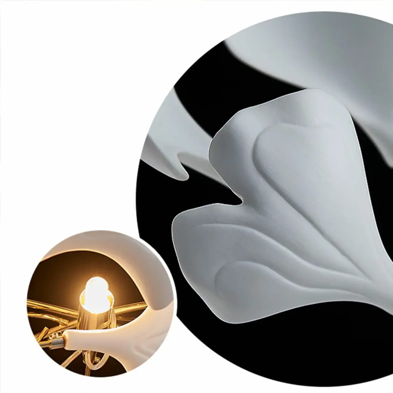 Irregular Gold 6-Light Ceramic Island Pendant Light